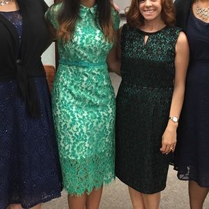 Green Lace New York and Company Dress- Eva Mendes